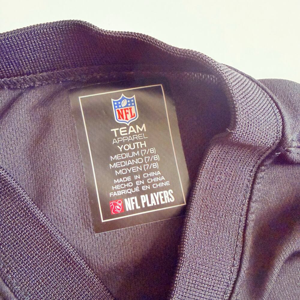 NFL Steelers Youth Medium Football Jersey Black - Picture 5 of 5